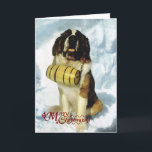 St Bernard dog, Mountain Rescue Holiday Card<br><div class="desc">St Bernard dog,  Mountain Rescue</div>