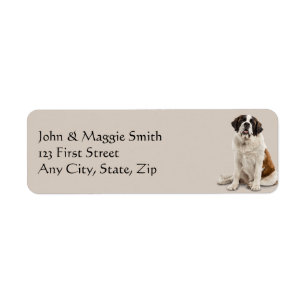 St. Bernard  Dog Pet Animal Label