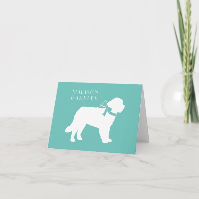 St. Bernard Dog Puppy Note Card (Front)