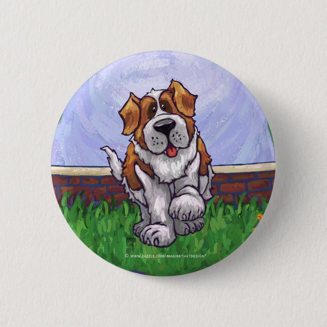 St. Bernard Gifts & Accessories 2 Inch Round Button (Front)