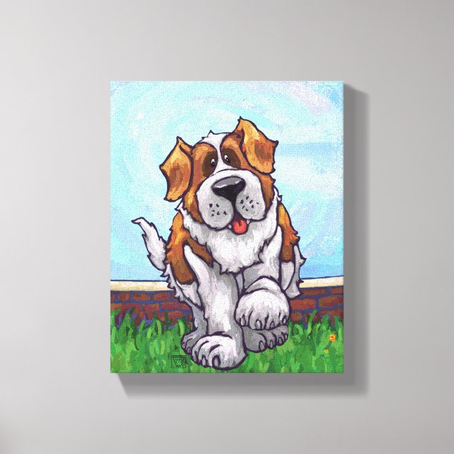 St. Bernard Gifts & Accessories Canvas Print (Front)