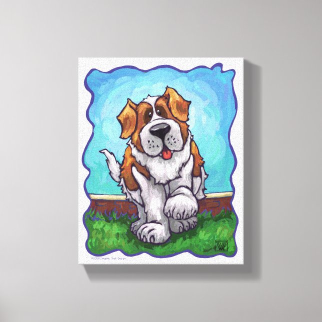 St. Bernard Gifts & Accessories Canvas Print (Front)
