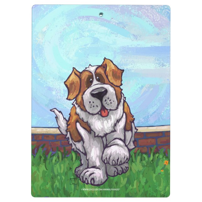 St. Bernard Gifts & Accessories Clipboard (Back)