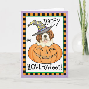 St. Bernard Halloween Card