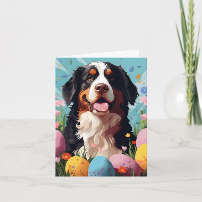 St.Bernard Happy Easter Card (Front)