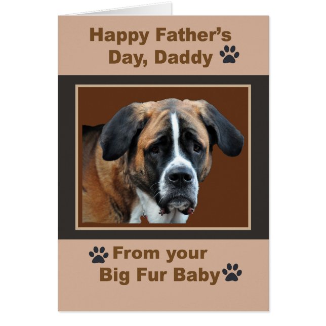 St. Bernard Happy Father's Day Daddy from Fur Baby (Front)