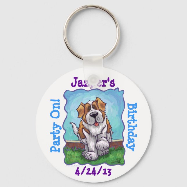 St. Bernard Party Centre Keychain (Front)