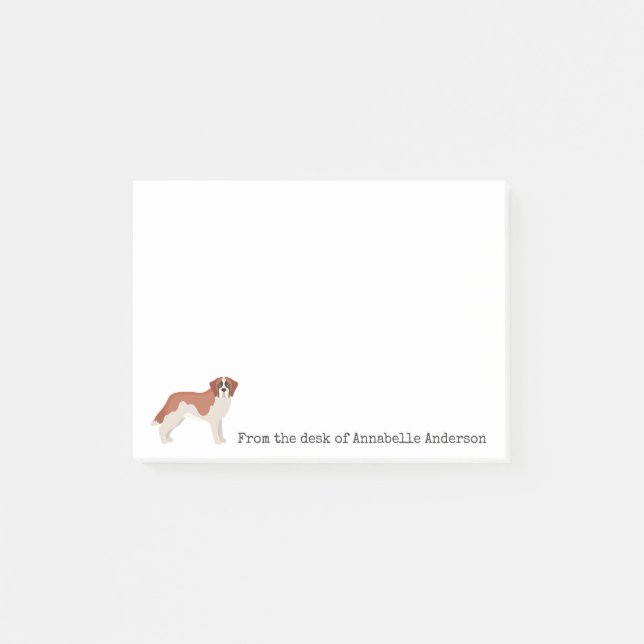 St. Bernard Personalize Post-it Notes (Front)