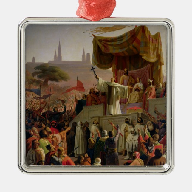 St. Bernard Preaching the Second Crusade Metal Ornament (Front)