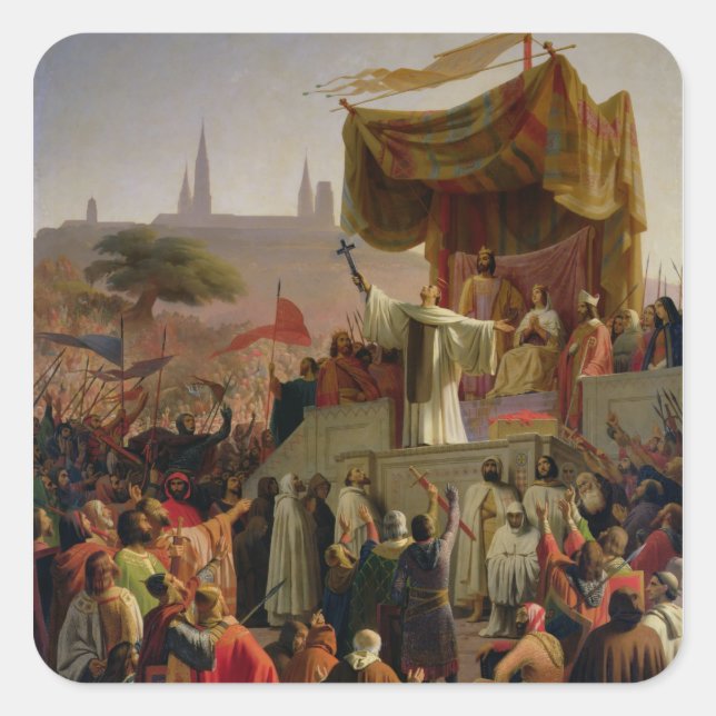 St. Bernard Preaching the Second Crusade Square Sticker (Front)