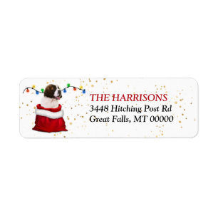St Bernard Puppy Gift Bag Return Address