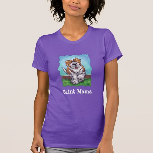 St. Bernard Saint Mama Dark T-Shirts (Front)