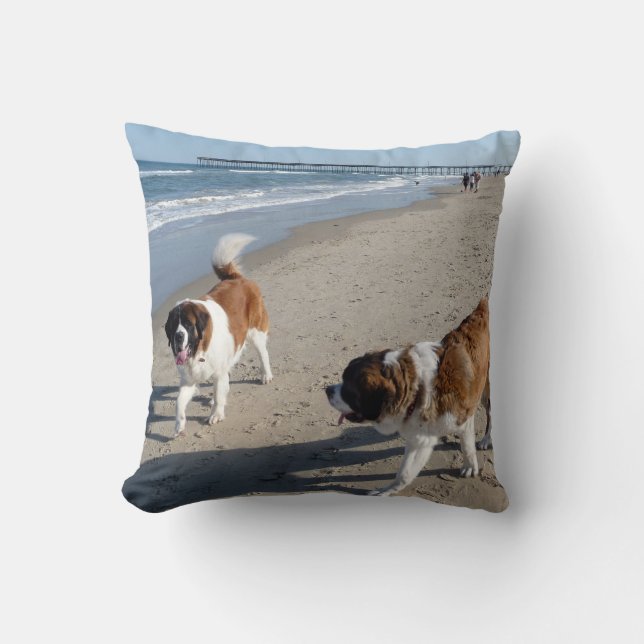 St.Bernard Throw Pillow (Front)