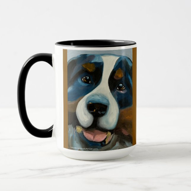 St Bernard | Two-Tone Mug, 15 oz Mug (Left)