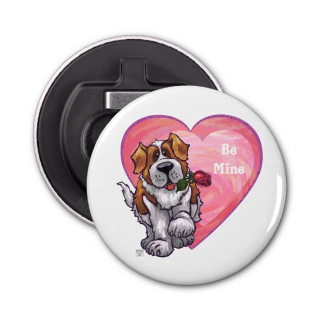 St. Bernard Valentine's Day Bottle Opener (Front)