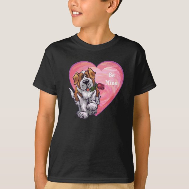 St. Bernard Valentine's Day T-Shirt (Front)