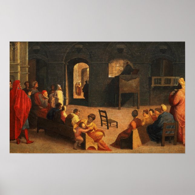 St Bernardino of Siena Preaching Poster (Front)