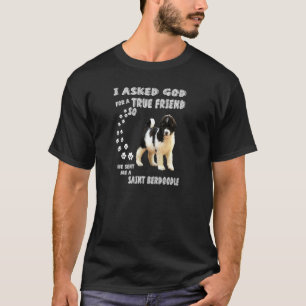 St Berpoo Dog Mom Dad Quote Costume Cute Saint Ber T-Shirt