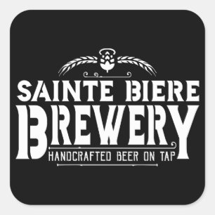 St Biere Brewery Brew Pub Logo Square Sticker