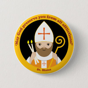 St. Blaise 2 Inch Round Button