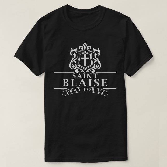 St Blaise Candle Patron Catholic Saint  T-Shirt (Design Front)
