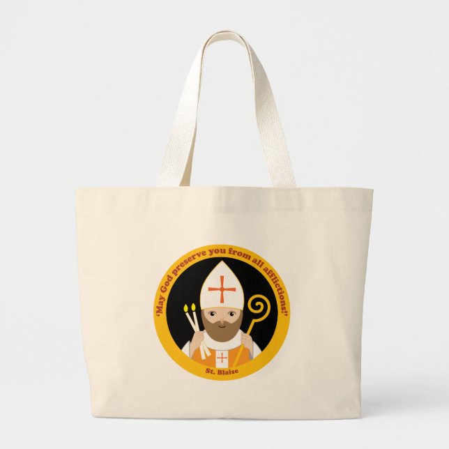 St. Blaise Large Tote Bag (Front)