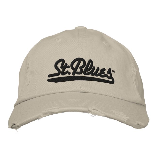 St Blues embroidered distressed cap (Front)