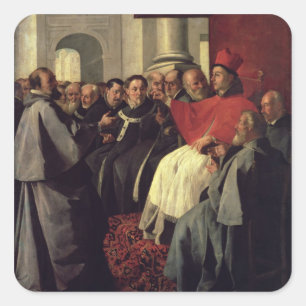 St. Bonaventure (1221-74) at the Council of Lyons Square Sticker