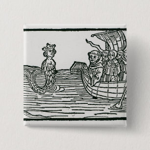 St. Brendan and the Siren 2 Inch Square Button