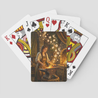 St Brigid Blacksmith Fairies Flowers Fantasy Art Playing Cards