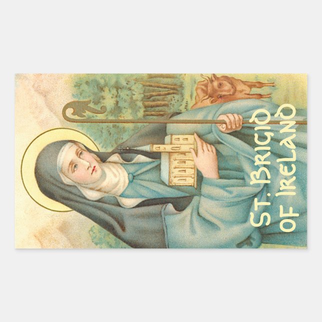 St. Brigid of Ireland (M 014) Sticker (Front)