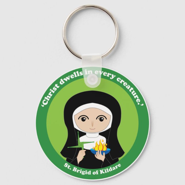 St. Brigid of Kildare Keychain (Front)