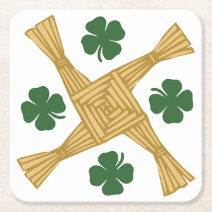 St. Brigids Cross Square Paper Coaster
