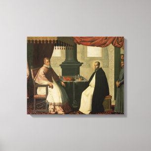 St. Bruno  and Pope Urban II  1630-35 Canvas Print