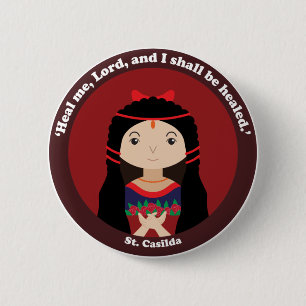 St. Casilda 2 Inch Round Button