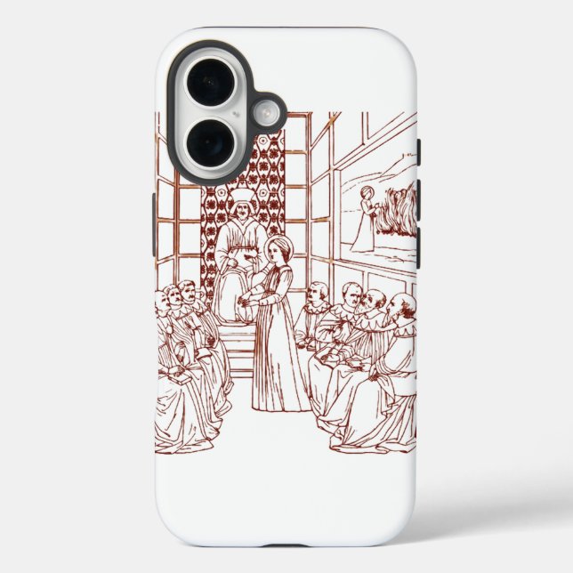 St Catherine Disputing with Scholars by Masolino Case-Mate iPhone Case (Back)