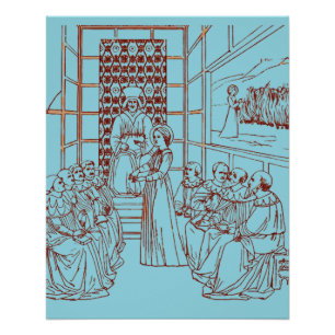 St Catherine Disputing with Scholars by Masolino Poster