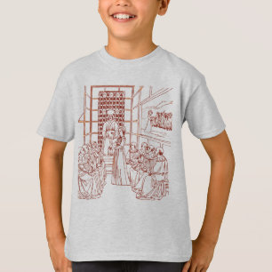 St Catherine Disputing with Scholars by Masolino T-Shirt