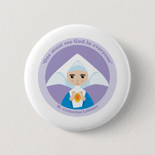 St. Catherine Laboure 2 Inch Round Button