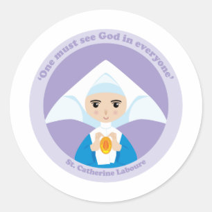St. Catherine Laboure Classic Round Sticker