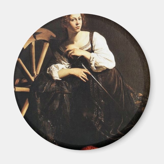 St. Catherine Of Alexandria By Michelangelo Merisi Magnet (Front)