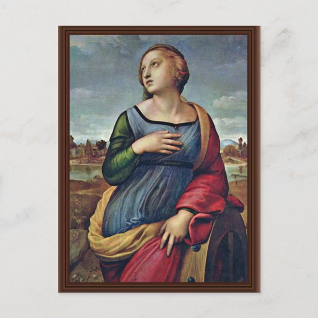 St. Catherine Of Alexandria By Raffael Postcard (Front)