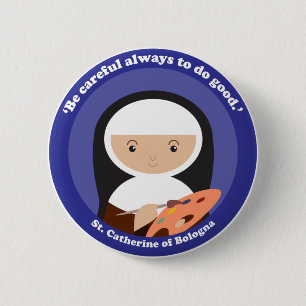 St. Catherine of Bologna 2 Inch Round Button
