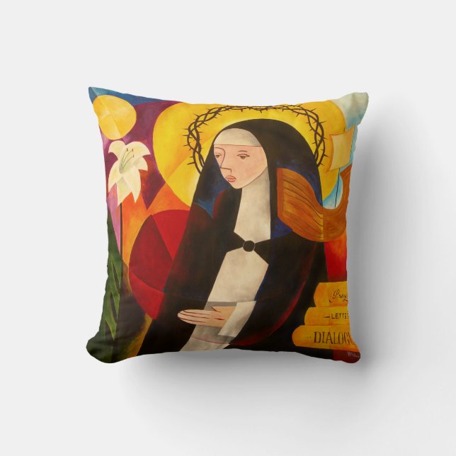 St. Catherine of Siena 2007 Throw Pillow (Front)