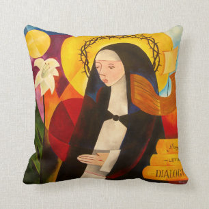St. Catherine of Siena 2007 Throw Pillow