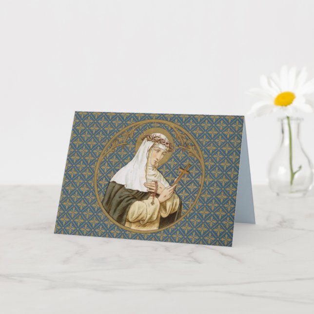 St. Catherine of Siena (BK 19) Blank Greeting Card (Small Plant)