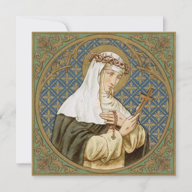 St. Catherine of Siena (BK 19) Blank Greeting Card (Front)