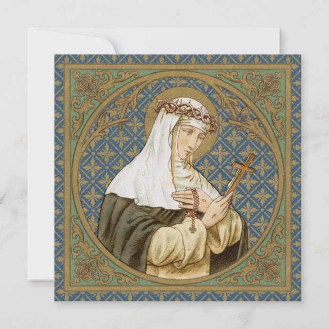 St. Catherine of Siena (BK 19) Blank Greeting Card (Front)