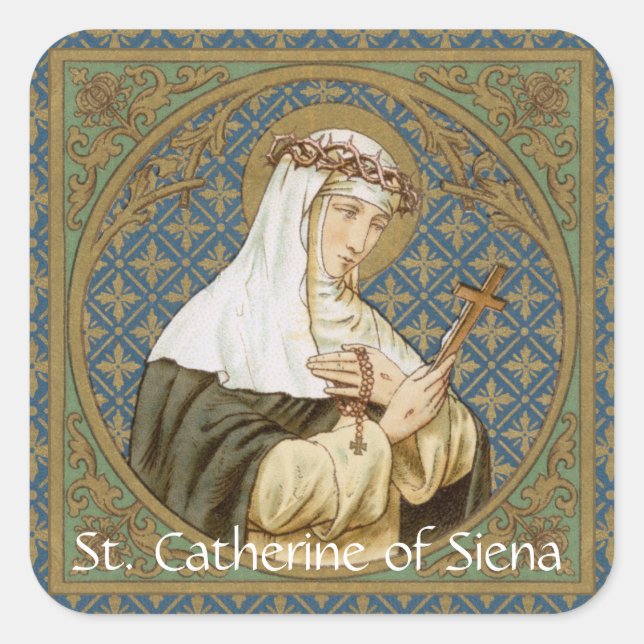 St. Catherine of Siena (BK 19) Square Sticker (Front)