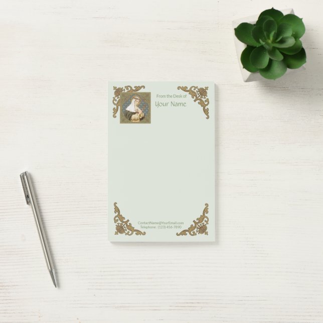 St. Catherine of Siena (BK 19) (Style 2) 4"x6" Post-it Notes (Office)